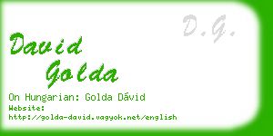 david golda business card